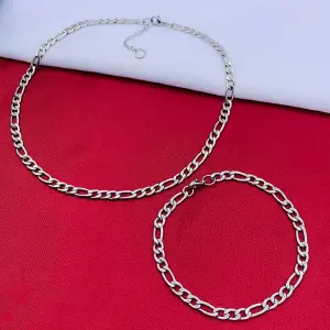 DUO CADENA, CARTIER PLATEADA 1.2mm