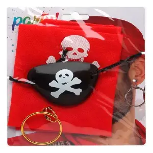 Set Disfraz Parche Pirata Pañoleta Aret