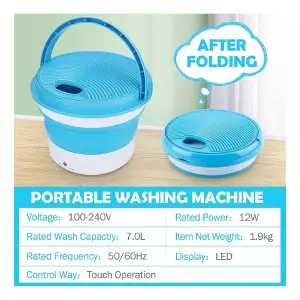 Mini Lavadora Electrica Portatil Plg 7L
