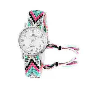 Reloj Tejido Artesanal Dama Mujer + Estu