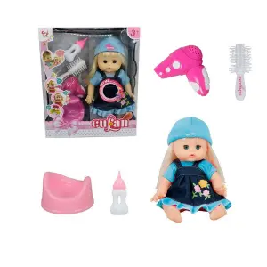 Muñeco Bebe Ropa Jean Azul Secadora Vaci