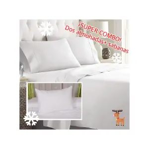 Súper combo - Sábanas cama doble + 2 alm