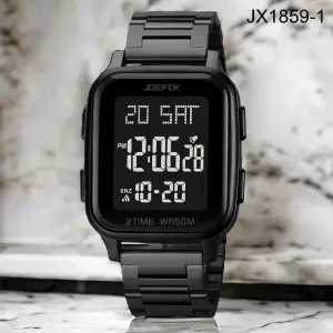 JX1859-1 NEGRO METALICO HOMBRE RELOJ