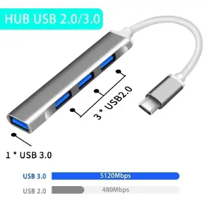 HUB MULTIPUERTOS USB-C 3.0 -102: Conectividad Inigualable - HUB MULTIPUERTOS USB- TIPO C 3.0 -102