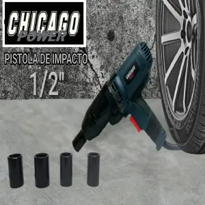 PISTOLA O LLAVE DE IMPACTO 1/2 CHICAGO: Potencia y Precisión en tus Manos - PISTOLA O LLAVE DE IMPACTO 1/2 CHICAGO