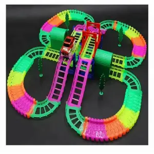Pista De Puente Tunel Carro Jeep Luces