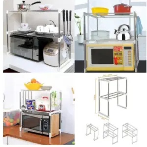 Organizador ahorra espacio para microond