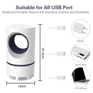 Lámpara Mata Mosquitos USB con Luz UV: Duerme Tranquilo - Lampara Mata zancudos usb luz UV
