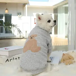 Camiseta Osito Gris-Ropa Mascota