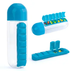 Botella De 600ml Pastillero Y Vaso