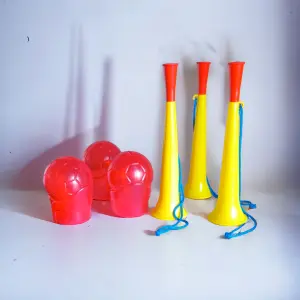 COMBO ALCANCIA BALON - VUVUZELA X 6