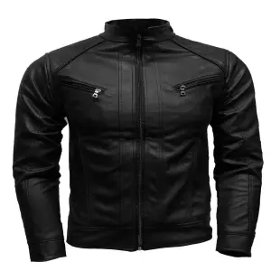 Chaqueta cuero textil clasica T33