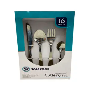 Set De Cubiertos En Acero x16 piezas