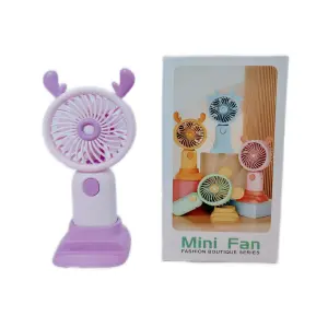 Mini Ventilador Recargable Con Base