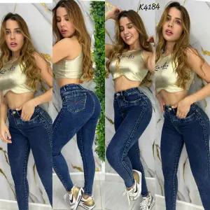 JEANS ESTILO OCHENTERO EN TELA STRECH