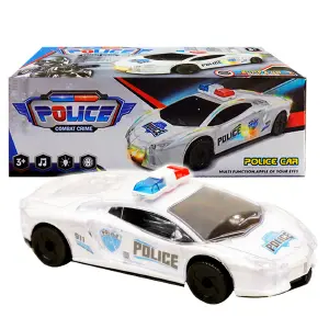 Carro Policia Luces Sonido Moivimiento