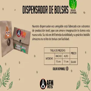 DISPENSADOR DE BOLSAS ECO PARA MASCOTAS