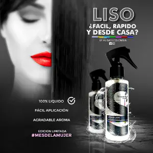 Alisado 100% liquido. AQuaLiss Kit 125ml