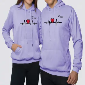 Buzos,Hoodies Pareja corazon electrico