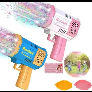 Pistola Burbujera Recargable 2 líquidos
