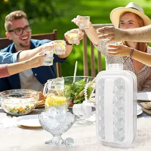 Botella Hielera Silicona Portatil Cubos