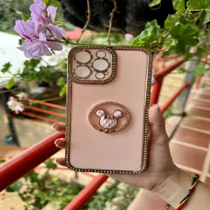 IPHONE 13 PRO MAX  FUNDA ROSA DIAMANTE