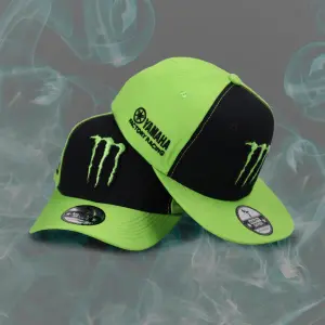 Gorra Curva Monster: Estilo Imponente - Gorra curva Monster negra vis verde