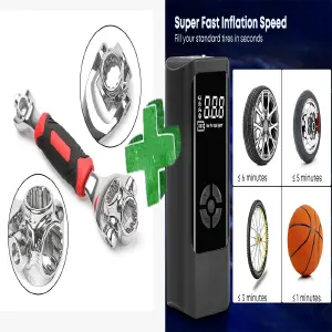 Compresor digital + llave 48 en 1