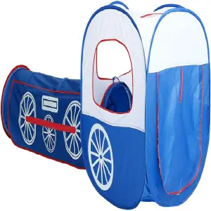 Tren túnel azul niños diversión juegos