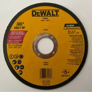 Disco de Corte DeWalt 4 1/2":  Potencia y Precisión en tus Proyectos - Disco de corte DeWalt 4 1/2"
