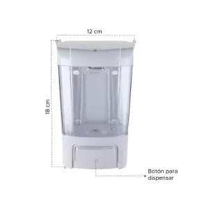 Dispensador de jabón 800 ml transparente