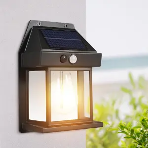 Lámpara Pared Led  Panel Solar Y Sensor