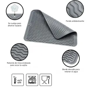 Tapete Silicona Escurridor Seca Platos