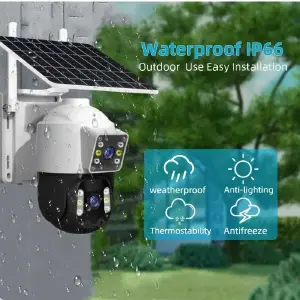 Cámara De Vigilancia Doble | Wifi |Solar