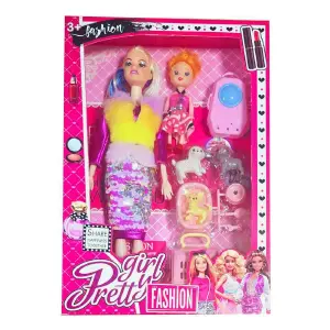 Muñeca Abrigo Vestido Accesorios Mascota