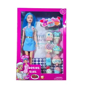 Muñeca Vestido Helados Dulce Accesorios