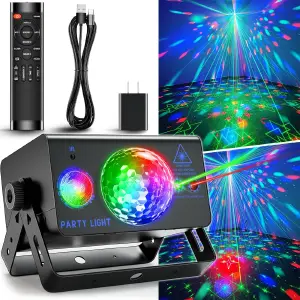 Proyector Negro Luces Multicolor LED