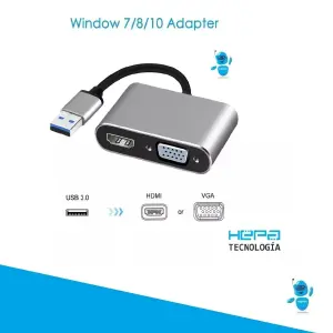 Adaptador Usb 3.0 A Hdmi / Vga, 2 En 1