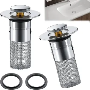 Tapon Filtro Lavamanos x2