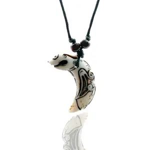 Collar Colmillo Pez + Estuche