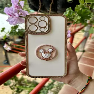 IPHONE 13 PRO MAX  FUNDA BLANCO DIAMANTE