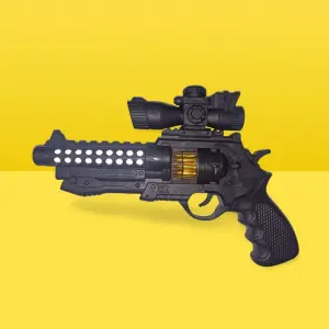PISTOLA DOBLE CAÑON LUZ LED Y SONIDO