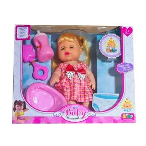 Muñeco Bebe Vestido Bacinilla Tetero