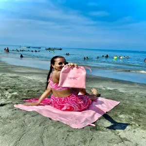 Toalla De  Microfibra 165x100cm - Fucsia