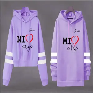Buzo Saco Hoodie Lila - Mi corazon