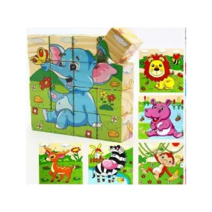 Rompecabezas Madera 6 En 1 Juguete Cubo