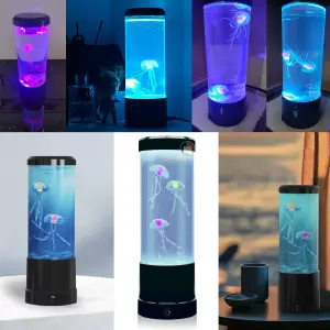Lámpara De Medusas Rgb Led Relajante Dec