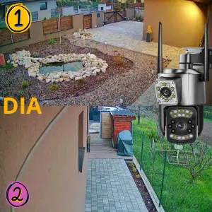 CAMARA GRIS DOBLE LENTE PEQUEÑA 4MP