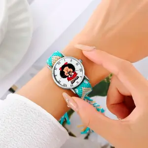 Reloj Mafalda Tejido Hilos Artesanal Muj
