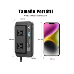 MULTITOMA PARA CARRO + 4 PUESTOS USB